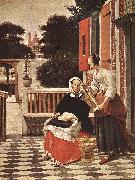 HOOCH, Pieter de Woman and Maid sg oil on canvas